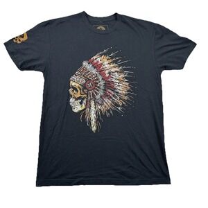 Zero Foxtrot Shirt Mens Sm Indian Chief Skeleton Military Combat Soldier